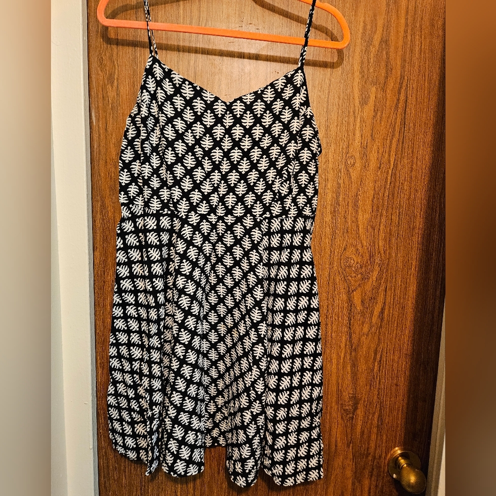 Black and White Patterned Dress